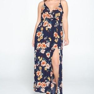 Maxi Floral Dress - Available in 1XL & 2XL